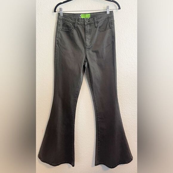 Free People Jeans x Sandrine Rose washed Black Wide Leg Super Flare Jeans NWT 29 - Picture 5 of 11